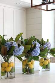 Hydrangea Flower Arrangement Hydrangea Magnolia And Citrus Diy Summer Decor Hydrangea Flower Arrangements Spring Decor
