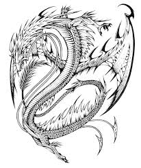 A dragon with smoke in the nose. Dragon Coloring Pages For Adults Best Coloring Pages For Kids