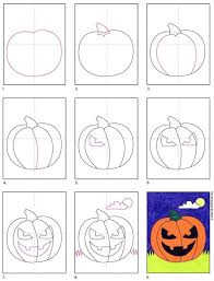 Easy to draw halloween characters: How To Draw A Halloween Pumpkin Art Projects For Kids