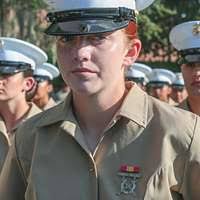 Pfc. Dylan Hubbard, honor graduate for Platoon 2030,