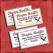 Printable Baseball Baby Shower Diaper Raffle Tickets Sports Baby Shower Baseball Baby Shower Theme Baseball Baby Shower