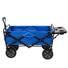 Mac Sports Collapsible Folding Outdoor Garden Utility Wagon Cart W Table Blue In 2020 Utility Wagon Beach Wagon Folding Wagon