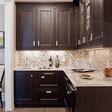 Dark Kitchen Cabinets Glass Backsplash Design Ideas Pictures Remodel And Decor Traditional Kitchen Design Contemporary Kitchen Backsplash With Dark Cabinets
