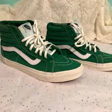 The perfect throwback that never goes out of style. Green Vans Old Skool High Tops Cheap Online