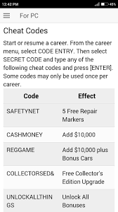 We have the latest and most popular cheat codes, hints and tips for ps2 need for speed prostreet cheats & codes playstation 2 need for speed . Cheat Code For Need For Speed Pro Street Games Nfs For Android Apk Download