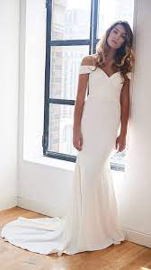 Kelly Faetanini Phoebe Crepe Fabric Wedding Dress Crepe Wedding Dress Wedding Dresses With Straps Wedding Dresses