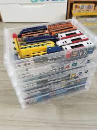 おもちゃ収納 プラレールの収納 セリアの100均商品でできて 片付けも簡単 育児記録 ツネツネグサ プラレール 収納 収納 収納 アイデア