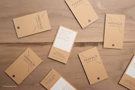 We print our kraft cards on 280gsm recycled eco kraft board. High End Name Card Design Free For Online Print Customers