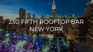 Being on a new york city rooftop gives you this special pleasure of feeling part of the city, inside it, but at a distance, says ray chung, director of design at the johnson studio, the firm behind the. 230 Fifth Rooftop Bar New York Eldavido Youtube