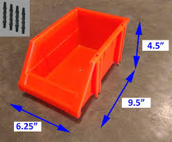 Reinforced side rib and honeycomb bottom design. Plastic Bin Stackable Heavy Duty
