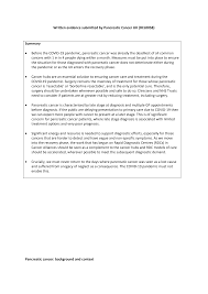 A pancreatic cancer outlook depends a great deal on the cancer's stage at the time of diagnosis. Https Committees Parliament Uk Writtenevidence 2686 Pdf