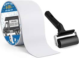 Heng's rubber roof coating earns our top spot for maximum adhesion that allows for an airtight coating on the roof. Buy E Sds Rv Roof Sealant Tape 4 X50 With Rubber Roller Uv Waterproof White Rv Seal Tape For Rv Roof Repair Window Boat Sealing Truck And Camper Roof Leaks Online In
