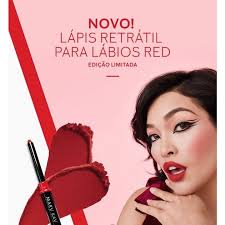 Lápis Retrátil para os Lábios Red Mary Kay Delineador Labial Vermelho  Lábios Definidos Boca Batom