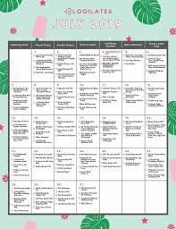 Your July Workout Calendar Blogilates Workout Calendar July Workout Abs Workout Routines