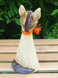 Pferd Pony Zaunhocker Gartenfigur Gartenkeramik Zaunhocker Gartenkeramik Keramik Kunst