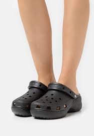 Crocs women's neria pro ii work clogs. Crocs Classic Platform Pantolette Hoch Black Schwarz Zalando De