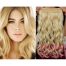 These wavy hair weft will fit snugly to any natural hair size, types. 24 One Piece Full Head Clip In Hair Weft Extension Wavy The Lightest Blonde Hair Extensions Hotstyle