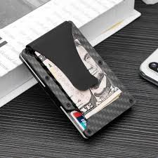 This is because its main compartment holds up to 12 of your cards and other items of value. Men S Wallet Credit Card Holder Carbon Fiber Money Clip Minimalist Front Pocket Slim Metal Money Clip Gift For Man Drop Shipping Storage Bags Aliexpress