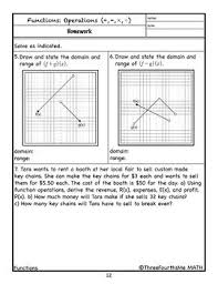 Function Operations Notes Classwork And Homework With Images Classwork Homework Function