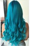 Short Black And Teal Hair