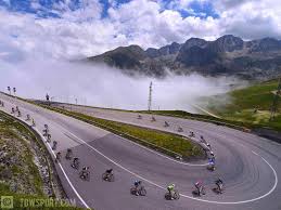 Skyhigh Port D Envalira 2408m Descend Stage10 Letourdefrance Peloton Mountains Landscape Clouds Tdf2016 Cycling Country Roads Grand Tour Landmarks