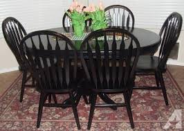 Oak Pedestal Dining Table W Leaf And 6 Windsor Chairs Black Nice Dining Table With Leaf Pedestal Dining Table Dining Table