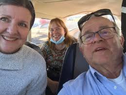 My son Chad is a flight attendant for Southwest. My guitar player J.J., his  girlfriend Sabrina and J.J. 's 2 kids (sitting behind them) were