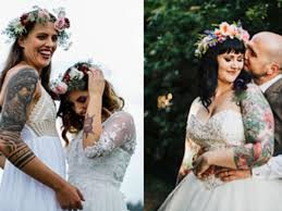 Beste hochzeitskleid tattoo von bildergebnis für brautkleid tattoo spitze a linie. 17 Braute Die Beweisen Dass Tattoos Und Hochzeitskleider Fantastisch Zusammenpassen