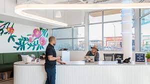 Suspended linear lights are a great fit for offices with higher ceilings. Let There Be Office Lighting Ideas
