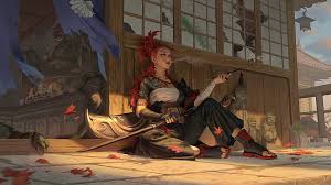 Art belongs to gabriel lopes on artstation. Hd Wallpaper Japanese Samurai Women Bandage Smoking Katana Statue Wallpaper Flare