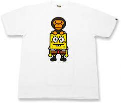 A bathing ape stripe heavy weight loose fit rugby shirt black. Bape X Spongebob New Baby Milo T Shirt Bape New Baby Products Shirts