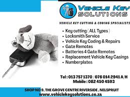 A fantastic service delivered as the technician of auto key programming near me arrived within 30 mins of being called and helped me getting access to my house after the lock had broken. Vehicle Key Solutions Nelspruit Posts Facebook