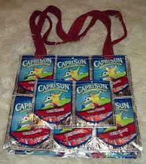 For Sale Is A Handmade One Of A Kind Tote Bag Made Of Capri Sun Fruit Beverage Pouches Bags Strong Durable To Hol Handmade Tote Bags Handmade Handmade Tote