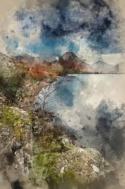 I tried to keep thing painting simple and easy. Digital Watercolour Painting Of Beautiful Sunset Landscape Image Photograph By Matthew Gibson