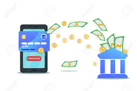 Here are the ways how to send money to someone without a and there you have it! Send Money Online Using Bank Account And Mobile Wallet App Flat Design Of Smartphone With Credit Card Transfer Button On Screen And Cash Flow Concept Of Cashback And Currency Exchange Royalty Free