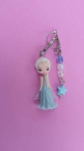Earrings Elsa Frozen in Fimo, Polymer Clay