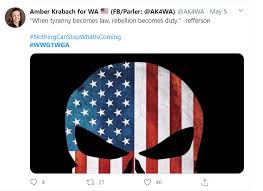 Blue, red, and, blue digital wallpaper, universe, eyes, nebula. Qanon Conspiracy Theories Have Seeped Into Northwest Politics Crosscut
