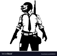 Black And White Rocket League Logo Pubg Player Black And White Image Vector Image On Vectorstock Black And White Drawing Black And White Sketches Black And White Logos