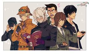 Date with his fellow detectives (art by @tirtyturtle) : raithesomniumfiles