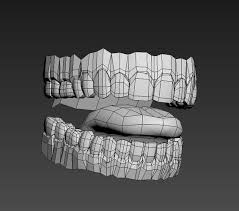 Teeth 3d Model Max Obj 3d Model Model Polygon Modeling