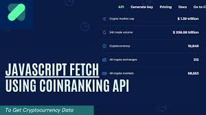 Rapidapi's marketplace lists many free and freemium cryptocurrency apis. Javascript Project Using The Fetch Api To Get Cryptocurrency Data From The Coin Ranking Api Youtube
