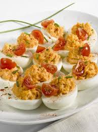 How To Make Spanish Style Deviled Eggs With Tuna Recipe Food Tuna Recipes Deviled Eggs
