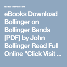 ebooks download bollinger on bollinger bands pdf by john