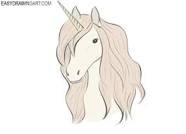 Draw this unicorn by following this drawing lesson. How To Draw A Unicorn Head Easy Drawing Art