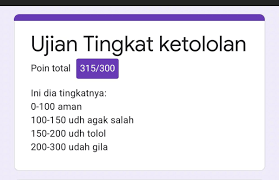 Ujian seberapa malu maluinnya lho; Link Ujian Tingkat Ketololan Docs Ujian Tes Kegoblokan Docs Google Form Terbaru 2020 Indonesia Meme Link Tes Ujian Tingkat Ketololan 2020 Docs Google Update Nicolleu Bloom