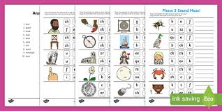 Phase 3 Phonics Sound Maze Worksheet Teacher Made