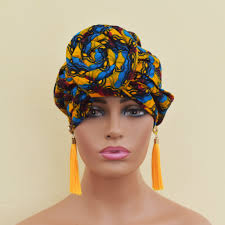 Pre-tied African Print Headwrap, Cancer Hat, Ankara Head Wrap, Alopecia  Hat, Satin Lined Turban, Pre-tied Turban, Gift for Her