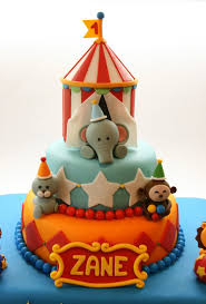 Attractive 1st Birthday Cake For 1 Year Old Boy Circus Cake For Zane S 1st Birthday Circus Cake Carnival Cakes Circus Cakes