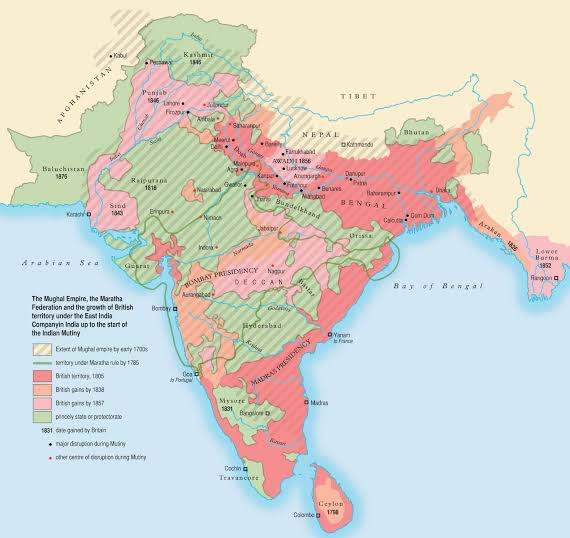 Map Mondays 2.0 #1: The expansion of the British East India Company : r/pakistan