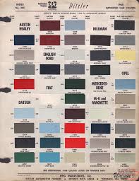 mg paint chart color reference